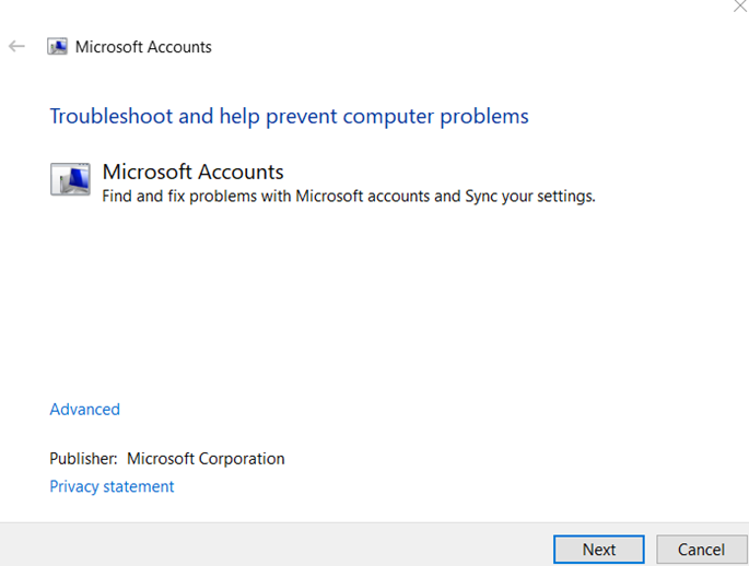 Troubleshoot Microsoft Account Issues