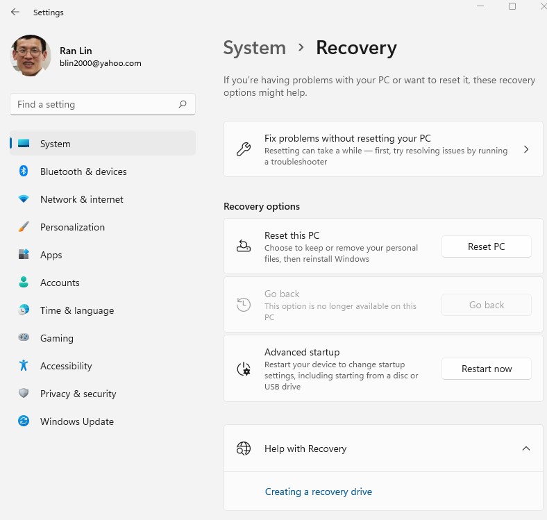 Multiple ways to access the Windows Recovery - Chicagotech.net